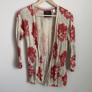 Anthropologie Floral pattern cardigan